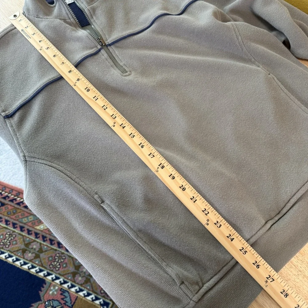 Y2K 90s Grand Slam Golf Pullover Sweater Mens Size L Taupe 1/4 Zip Pockets